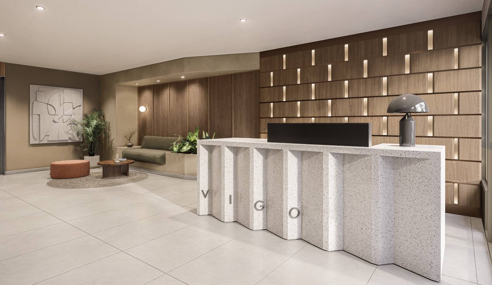 Lobby Torre B perspectiva